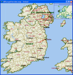 Maptitude Ireland Map
