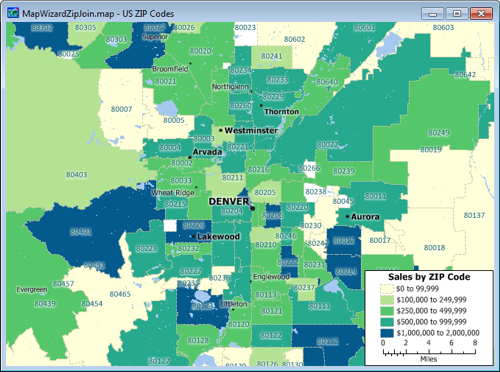 Map of Sales by ZIP Code