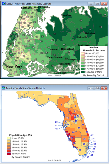 Sample legislative district maps