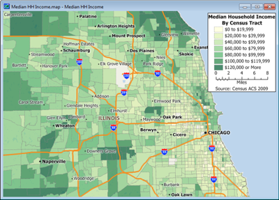 Census ACS map of income