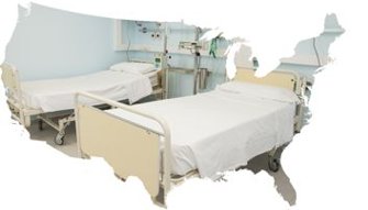 US hospital bed data for Maptitude