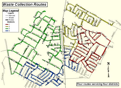 Sample Waste Collection Route Map