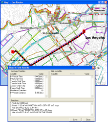 Transit path finding map