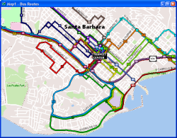Sample route system map