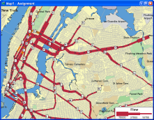 Sample transit assignment map