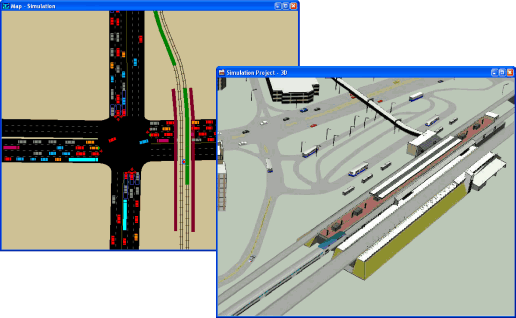 TransModeler is a multimodal simulator