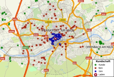 Maptitude Germany street map with geocoded locations