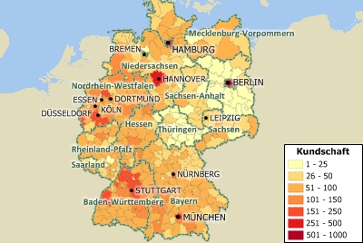 Maptitude Germany Map of Population Density by Kreis