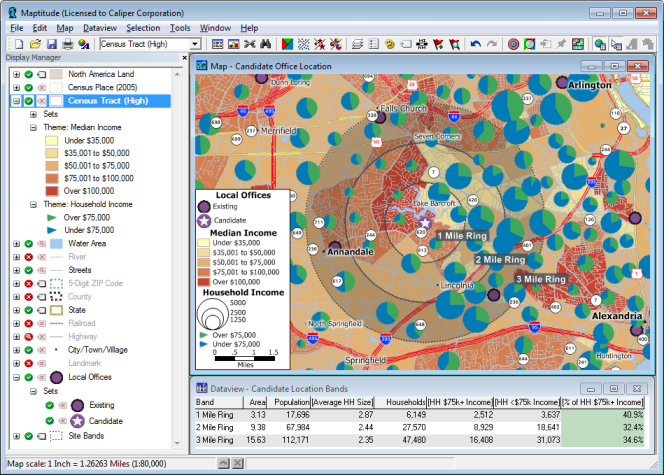 Sample Maptitude Business Map