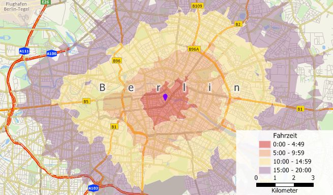 Fahrtzeit (Maptitude Alternative zu MapPoint)