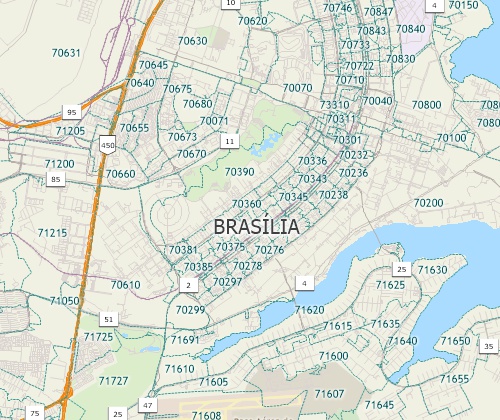 Brazil postal areas
