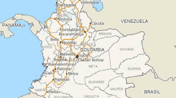 Mapping software for Colombia