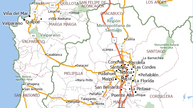 Mapping software for Chile