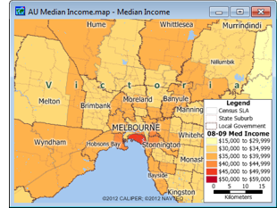Sample Maptitude 2012 Australia Map