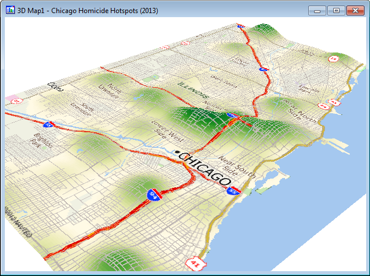 Maptitude Map of Chicago Homicide Hotspots 2013