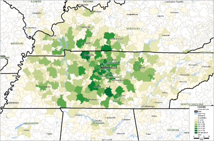 Map of Patients by ZIP Code