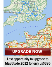 Time is running out to upgrade to Maptitude 2012 at the discounted price of US$395