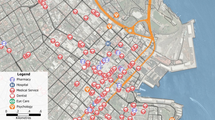 Health mapping software