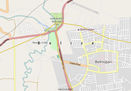 Belmopan, Belize map
