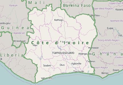 Cote d'Ivoire Map