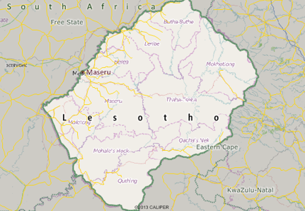 Lesotho Map