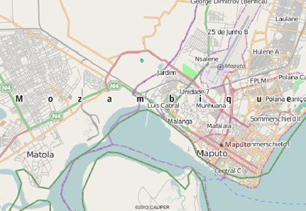 Maputo, Mozambique map