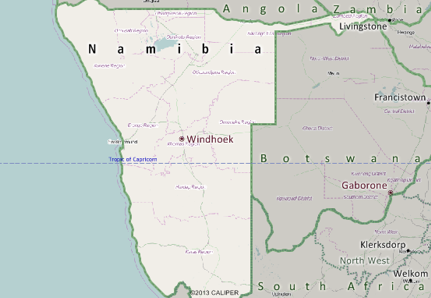 Namibia Map