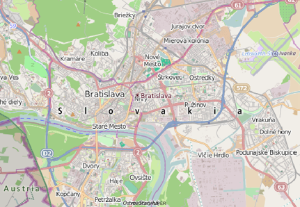 Bratislava, Slovakia map