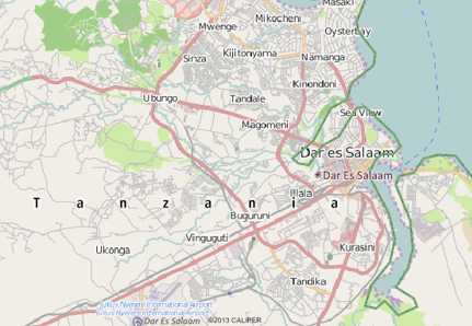 Dar Es Salaam, Tanzania map
