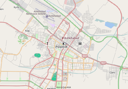 Ashkabad, Turkmenistan map
