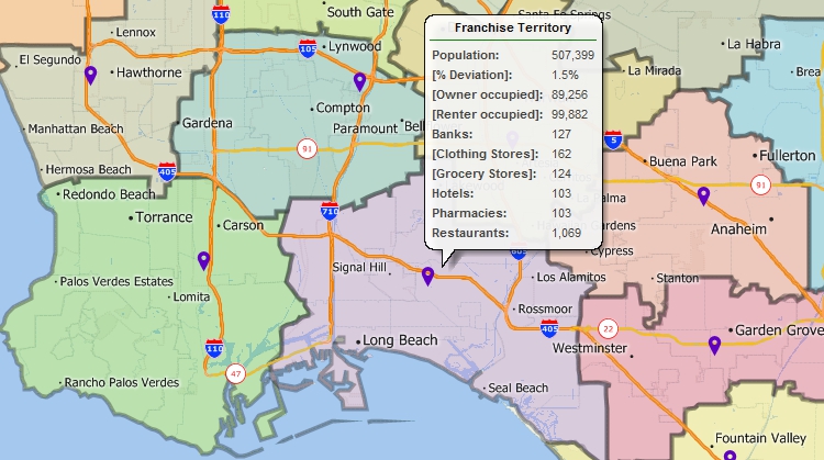 A franchise map