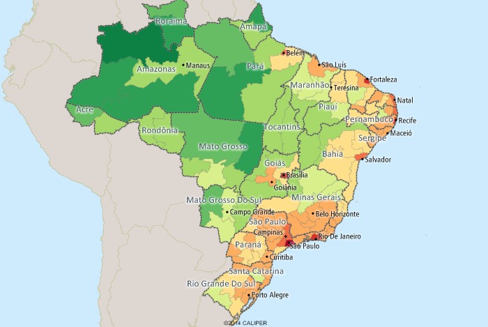 Mapping software for Brazil