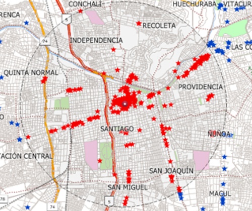 Map customers with Maptitude Chile mapping software