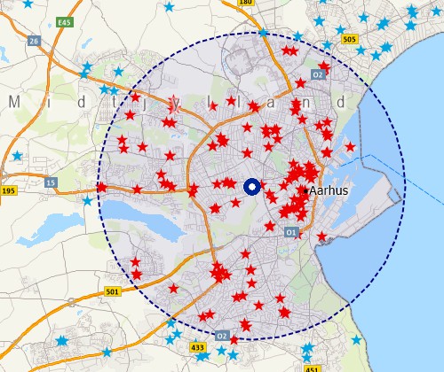Map customers with Maptitude Denmark mapping software