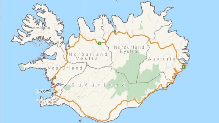Mapping software for Iceland
