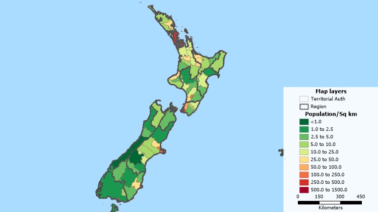 Mapping software for New Zealand