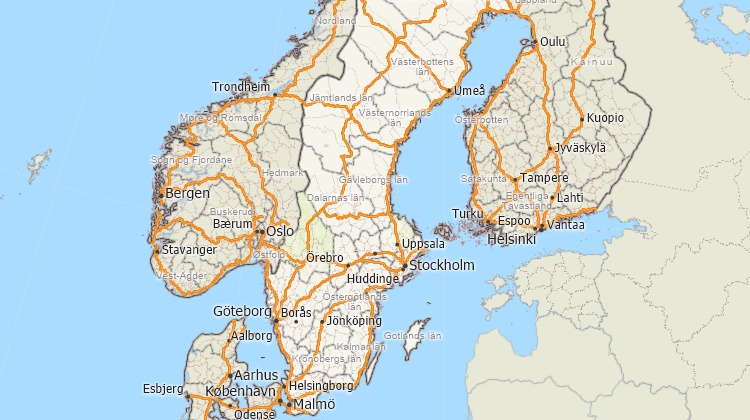 Mapping software for Sweden