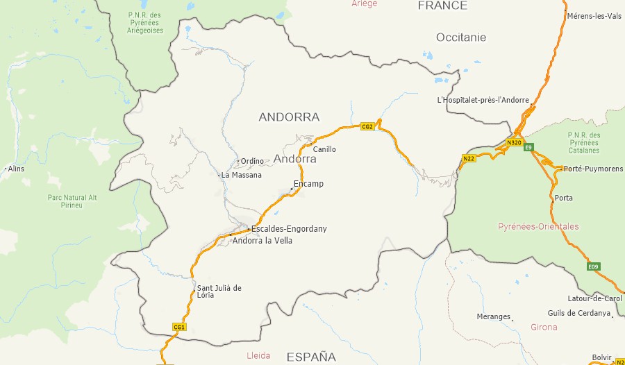 Maptitude Andorra mapping software map