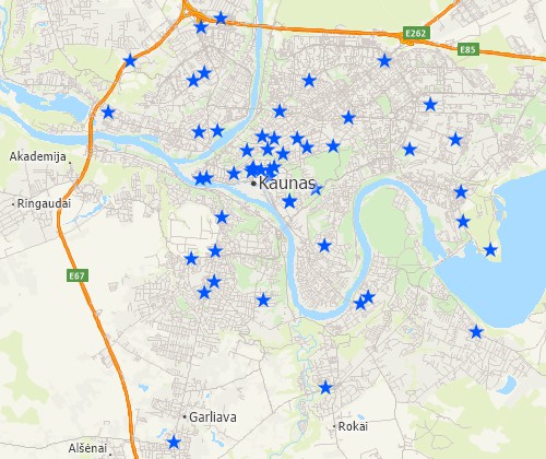 Map customers with Maptitude Lithuania mapping software