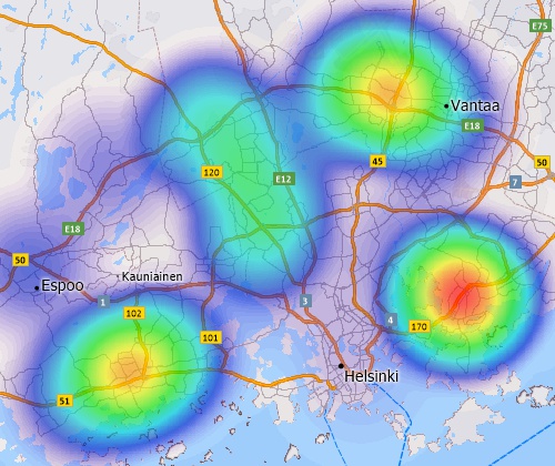 Visualise spatial patterns