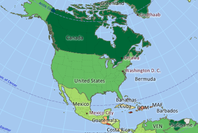 Maptitude mapping softwarwe map of North America