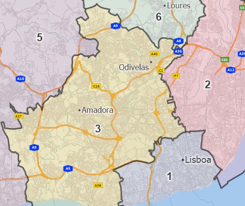 Create territory maps with Maptitude Portugal map software