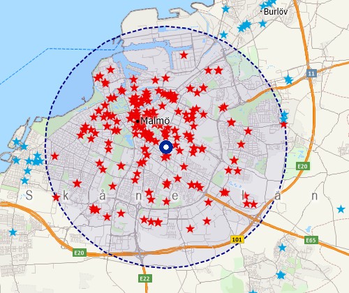Map customers with Maptitude Sweden mapping software