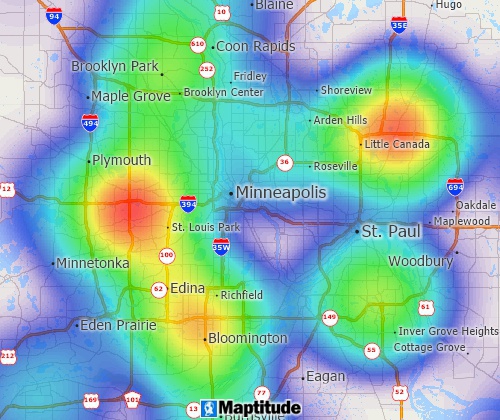 Create heat maps to find over and underserved areas