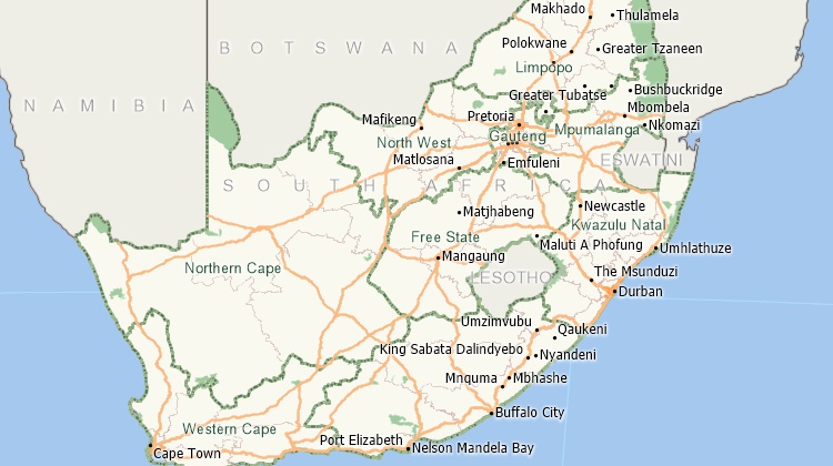 Mapping software for South Africa