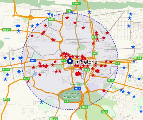 Map customers with Maptitude South Africa mapping software