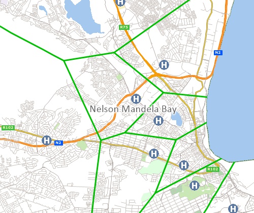 South Africa territory map