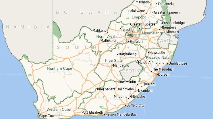 Mapping software for South Africa