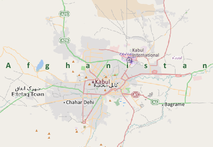 Kabul, Afghanistan map