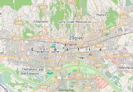 Zagreb, Croatia map